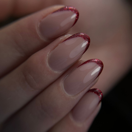 nagels french rood